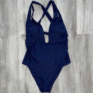 Cupshe One-Piece Swimsuit - Navy Blue